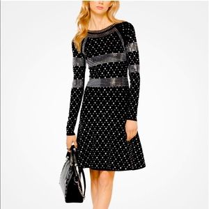 Micheal Kors black and silver rock-stud dress.